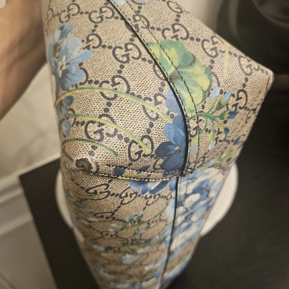 Gucci Bloom Floral Blue Tote Bag - Reversible - Picture 12 of 16